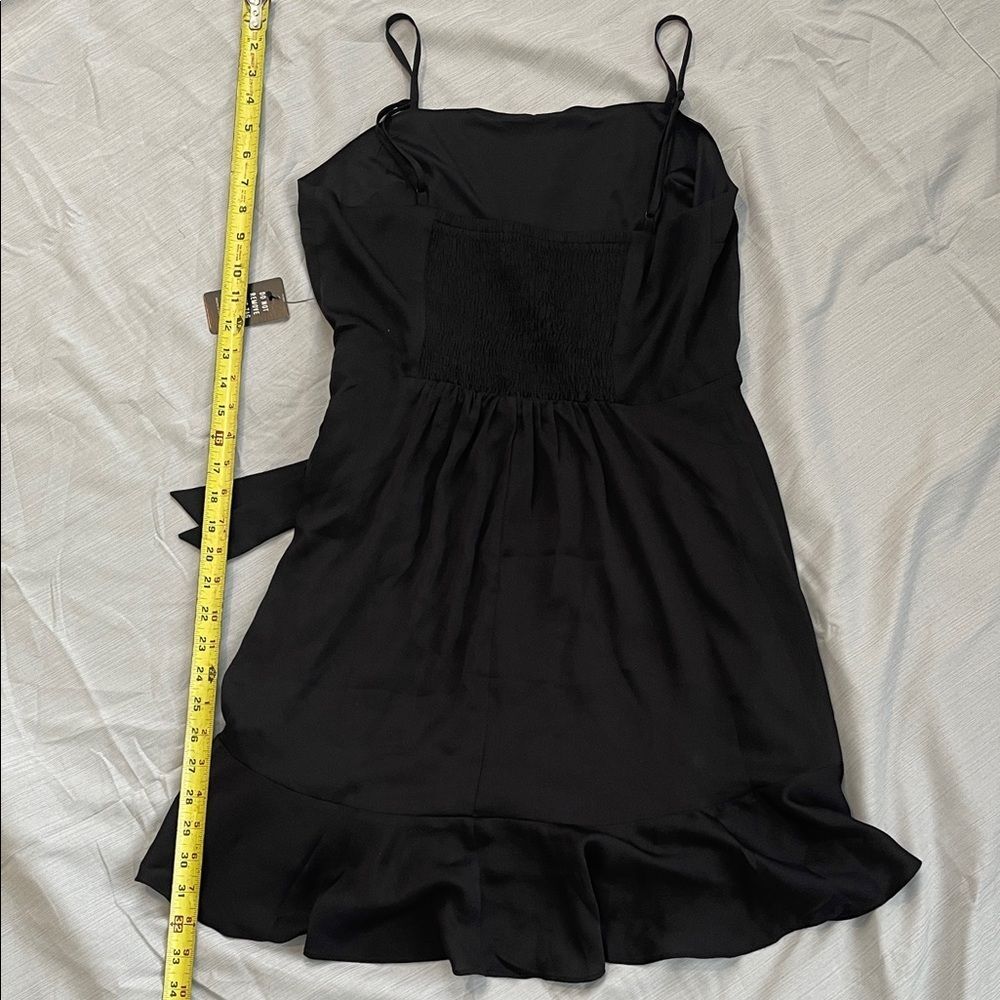 Express Black Mini Dress with Ruffle Detail NWT